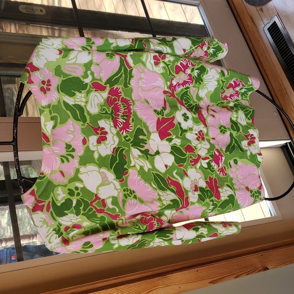 Talbots Floral Green and Pink Floral Long Slv Unique Buttons Sz MP Cardigan - Picture 3 of 10